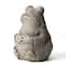 Glitzhome® 16.75" Faux Concrete Zen-Style Frog Garden Statue